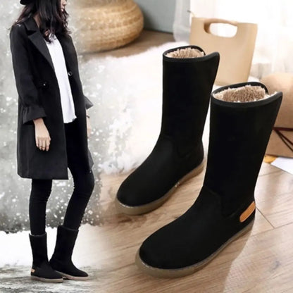 Cassie - Bottes hautes coupe-vent doublées de fourrure avec semelle antidérapante