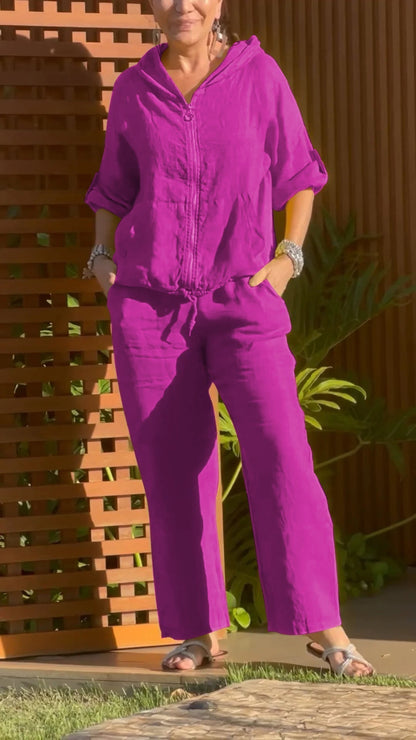 Renira – Linen Cotton Zip Set