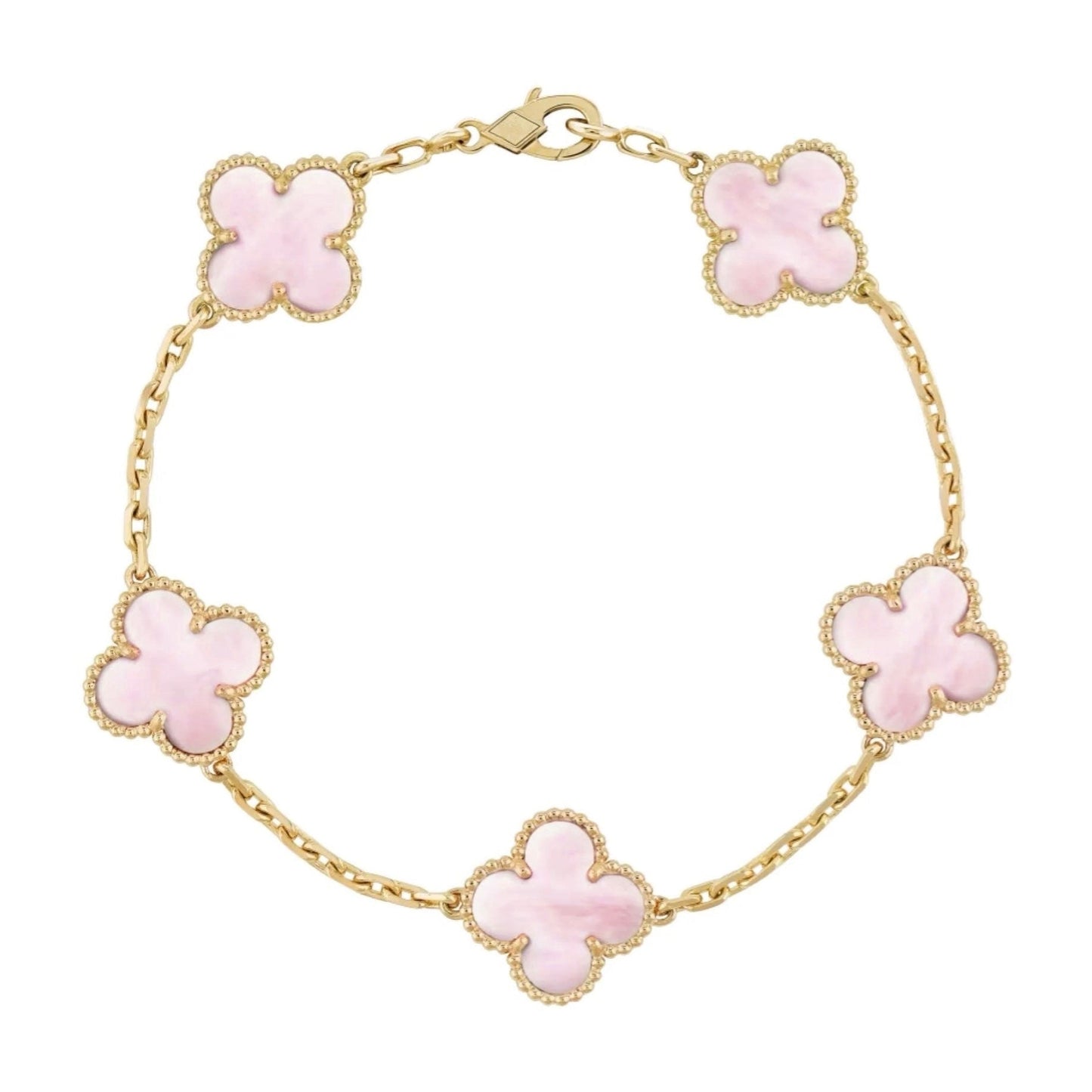 KLEEBLATT ARMBAND | PINK GOLD