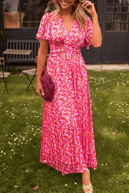 Clemency - V-Neck Feminine Maxi Summer Dress