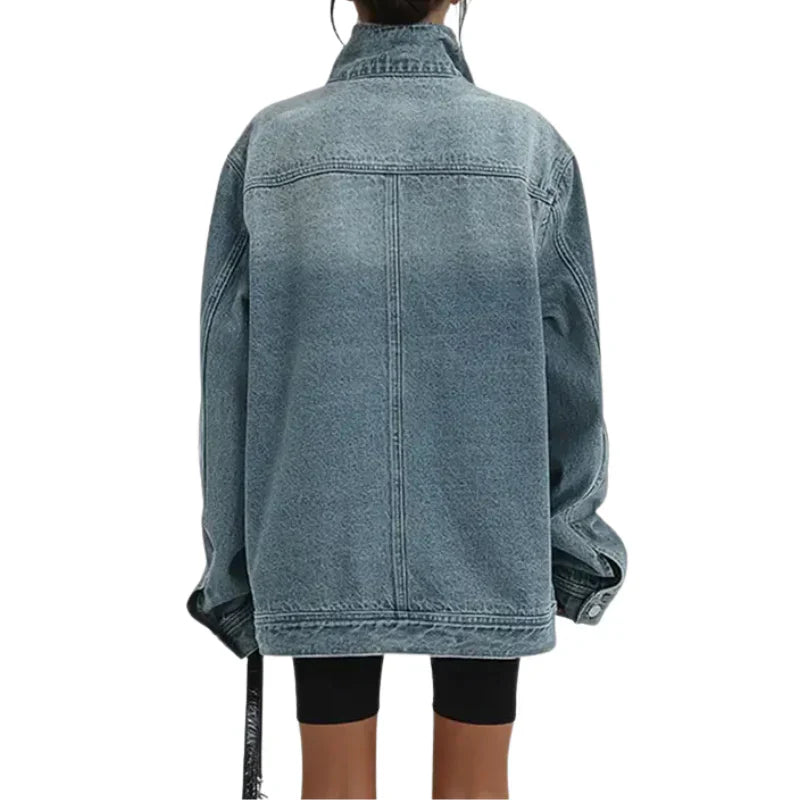 Cleo - Veste urbaine asymétrique à boutons