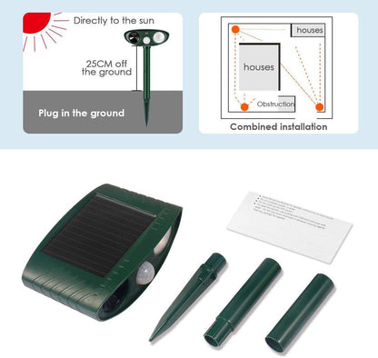 Ultrasonic Solar Repeller for Dogs – Deter Canines Within 48 Hours