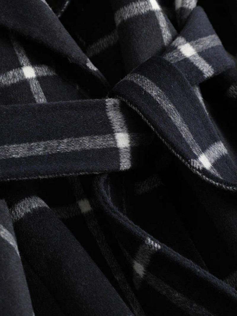 Renora™ | Elegant Checked Wool Coat