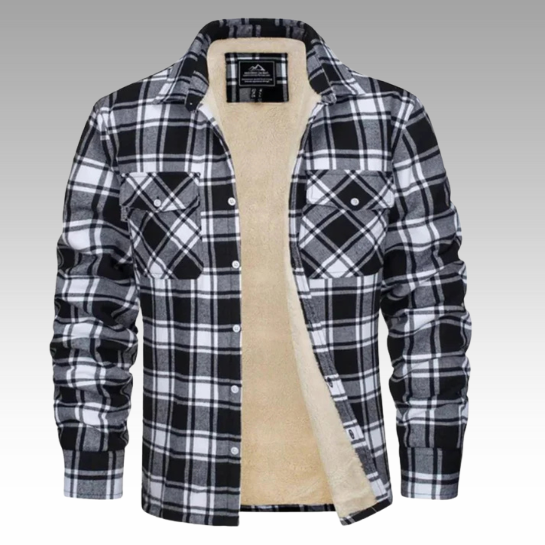 Varm Flanneljakke til Mænd - Komfort & Råt Outdoor-design