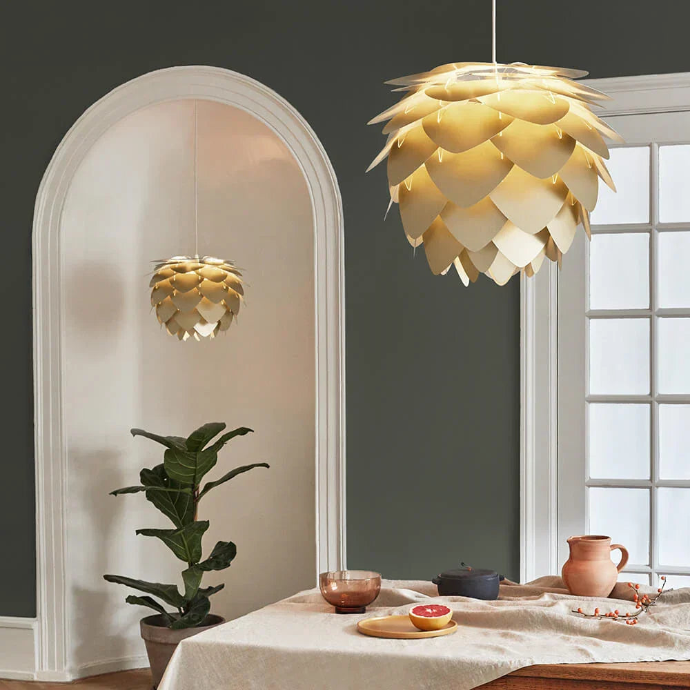 Handmade Wooden Pinecone Pendant Light – Dimmable LED
