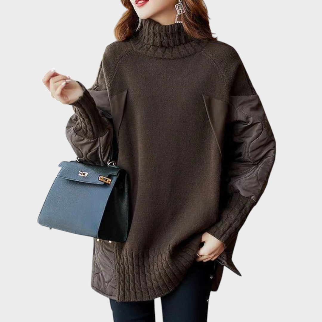 Iulia | Pulover oversize cu guler înalt