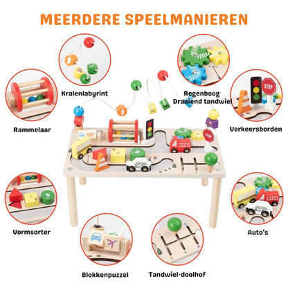 PlayTableix – 7-in-1 Montessori Houten Activiteitentafel