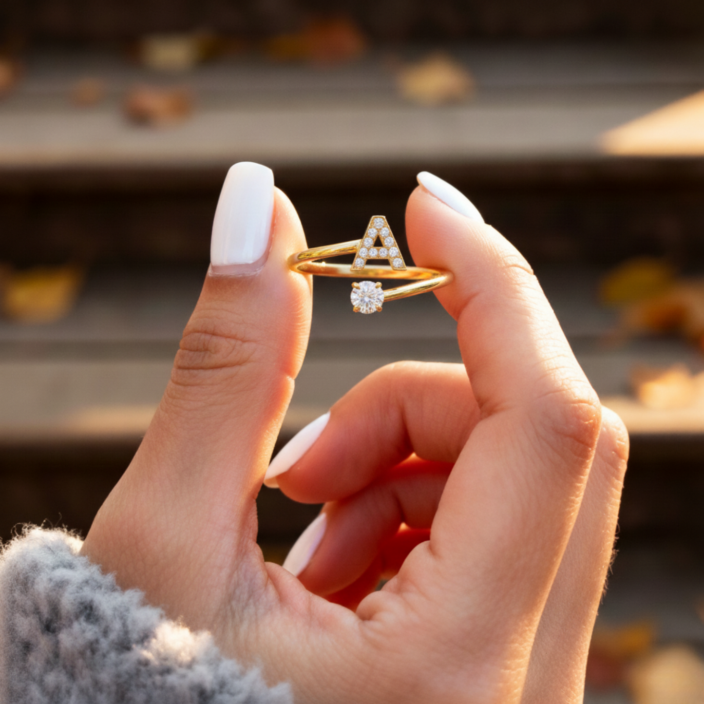 BAGUE AJUSTABLE SIGNATURE AVEC INITIALES
