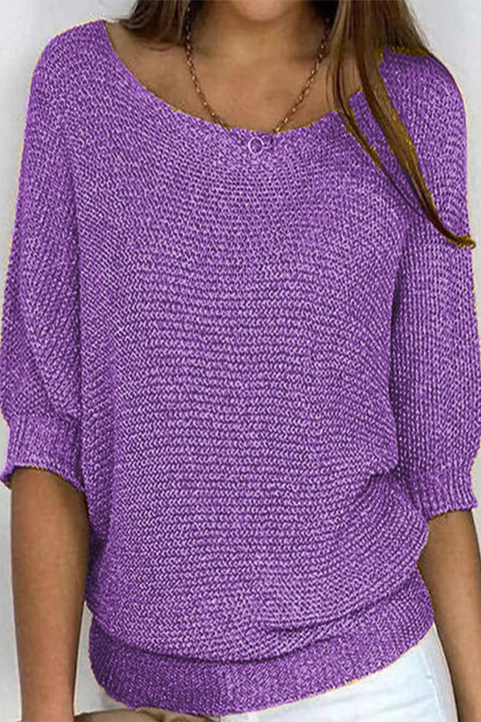 Sweter damski z nietoperzowymi rękawami i luźnym krojem – Mira