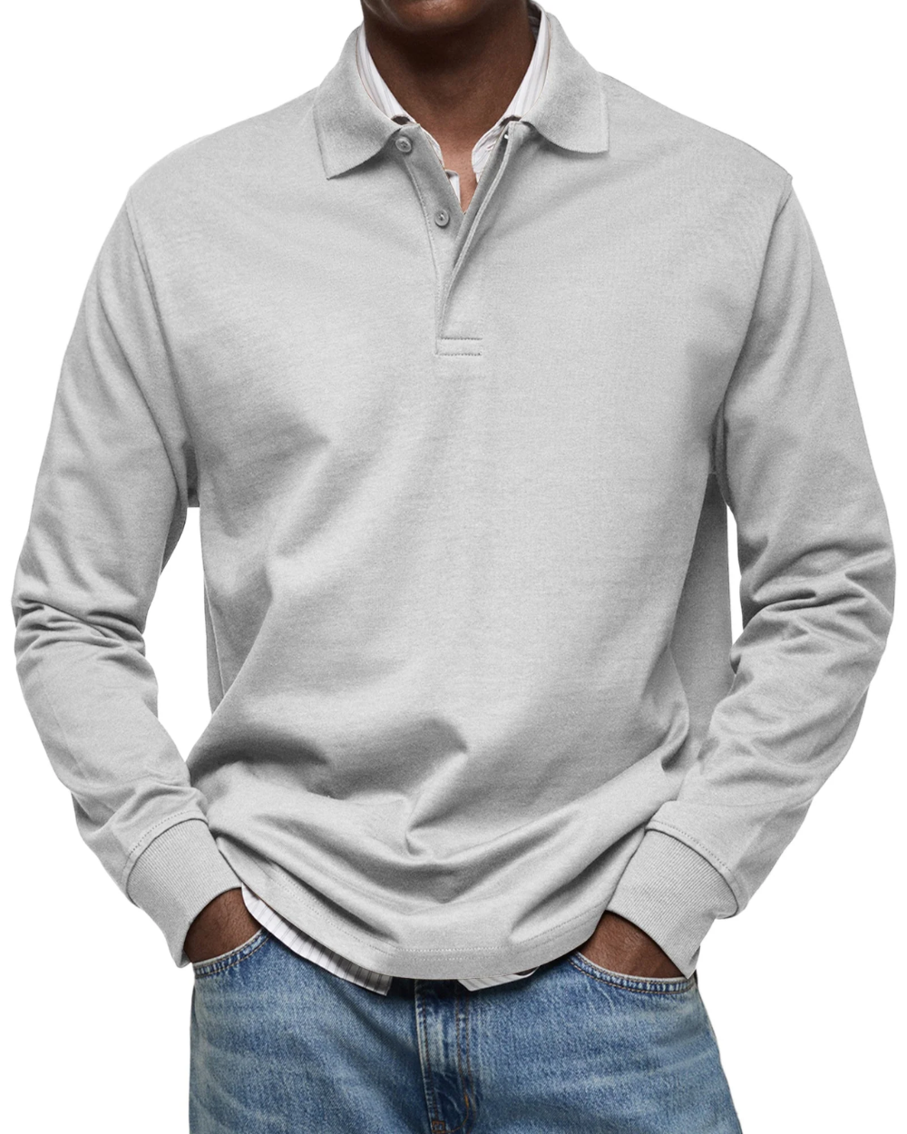 Suéter polo casual