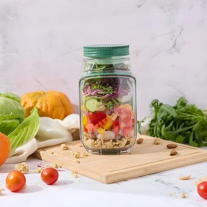 Glas-Salatbehälter mit breiter Öffnung – Frische Schichten, kein matschiger Salat