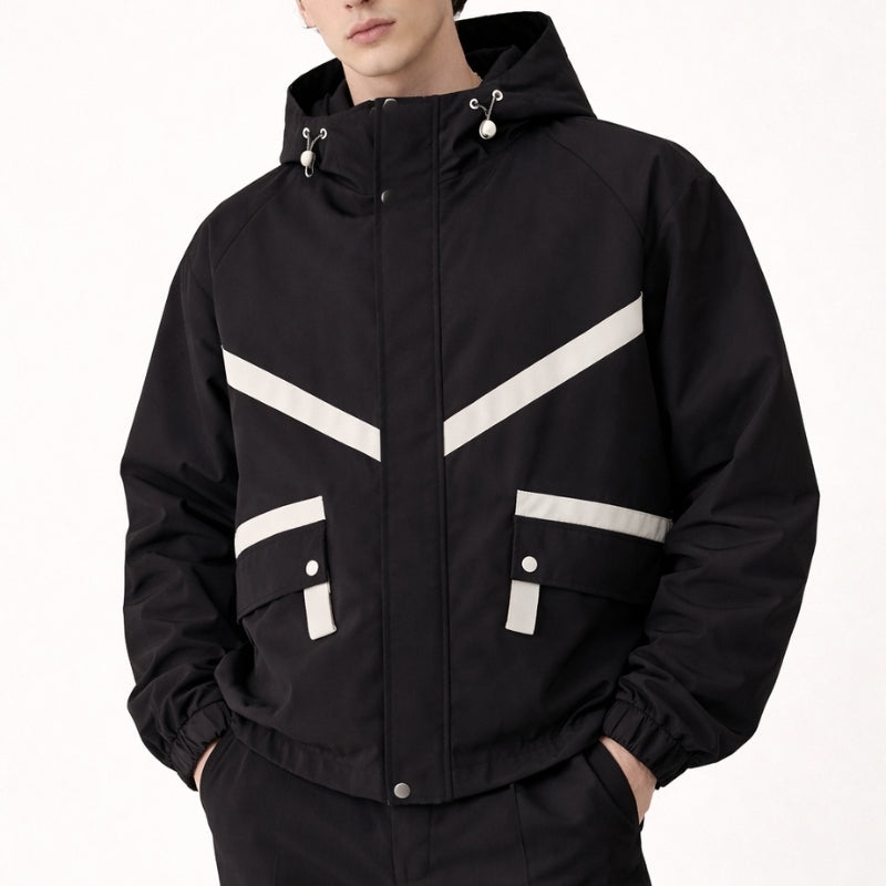 Rafferty – Long Sleeve Hooded Jacket With Pockets And Zipper