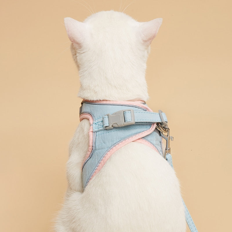 Nylatails Luminous Cat Vest Harness and Leash Set