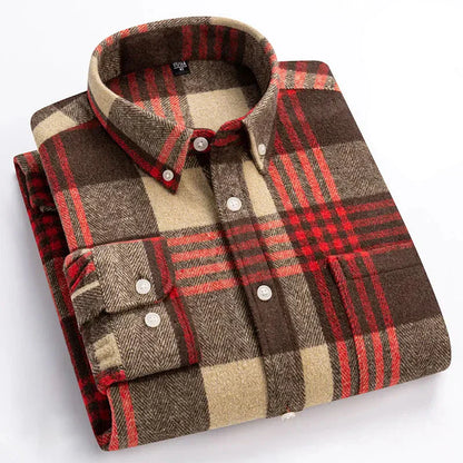 Velmoro | Knitterfreies Flanellhemd aus weicher Baumwolle
