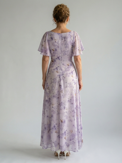 Vaelis | Midi Dress with Flutter Sleeves