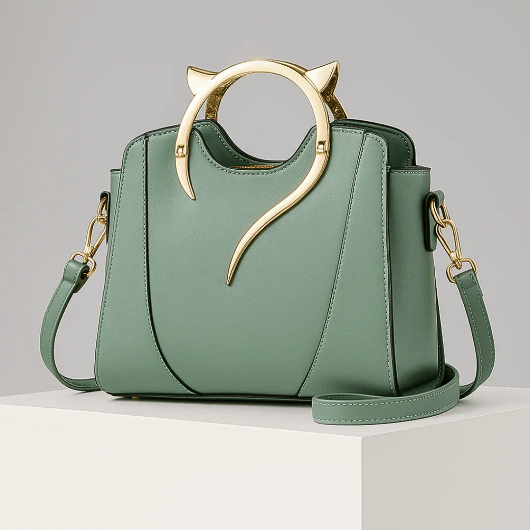 Damen Handtasche mit Katzengriff | Elegant