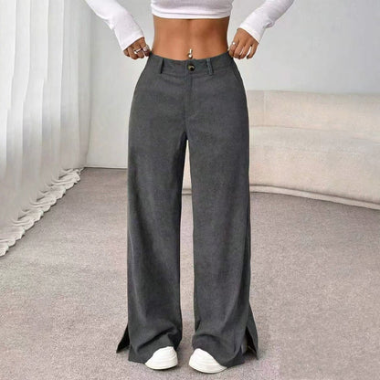 Tovay - Weite Cordhose mit Schlitz