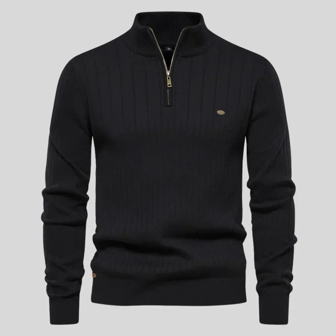 Martin – Elegantní Svetr se Zipem u Krku
