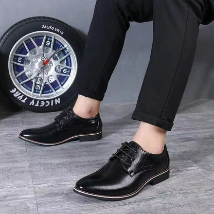 Alexander – Pointed Toe Lace-Up Shoes with Non-Slip Sole | Secure Lace-Up Fit | Structured Everyday Style | Casual to Formal Wear