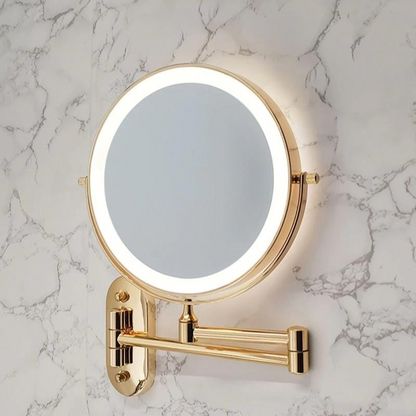MirrorLux - Vægmonteret LED makeupspejl med justerbar
