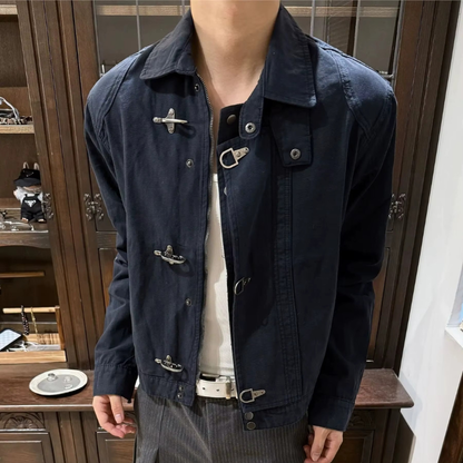 Mason - Long Sleeve Buckle Jacket with Side Pockets