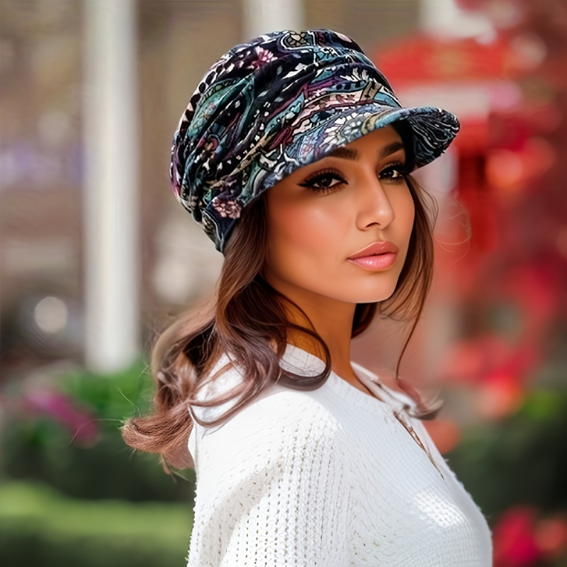 Emilia Casquette à rabats pliables imprimé floral