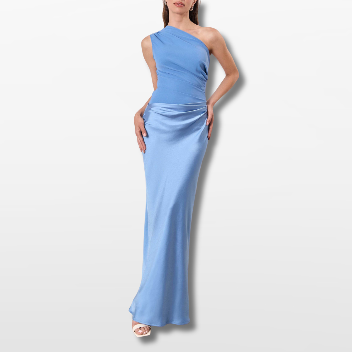 Robe Maxi Élégante Femme à Une Épaule