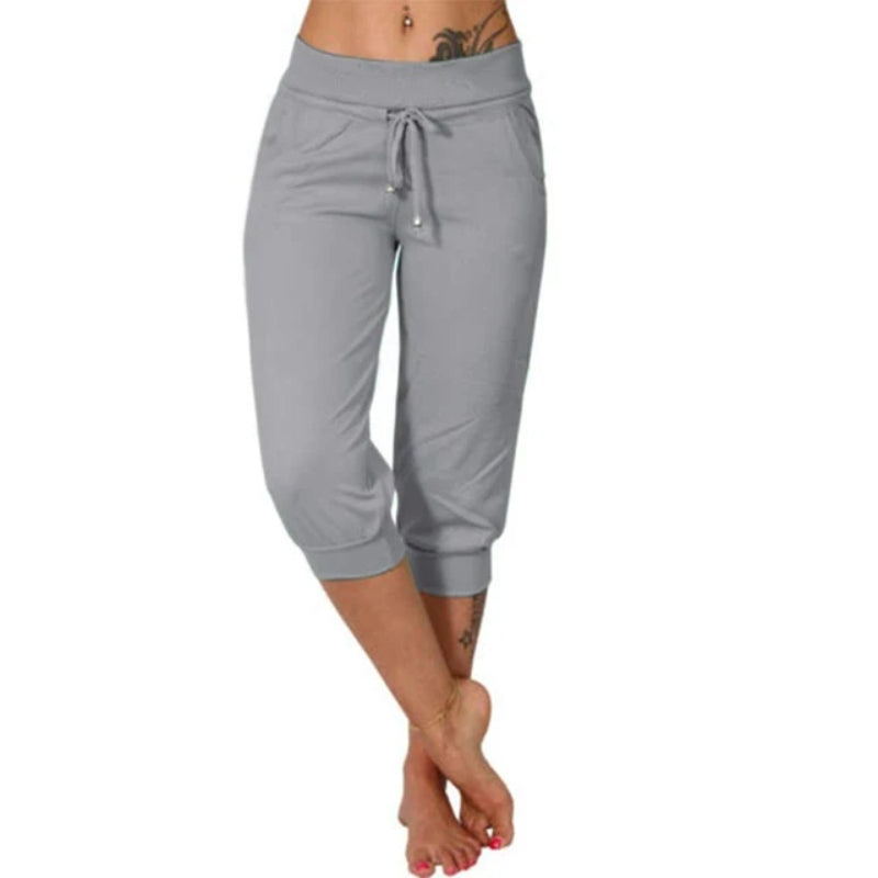 Ruby - Pantalon de jogging court élégant avec taille ajustable et coupe ajustée