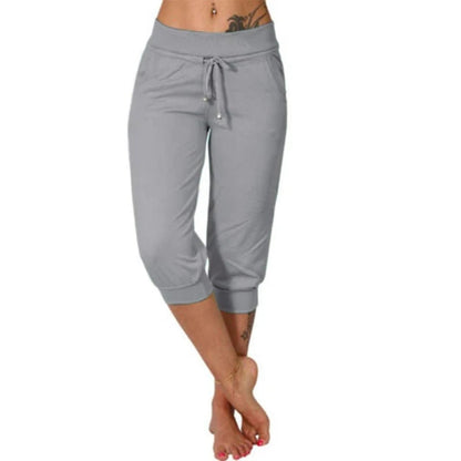Ruby - Pantalon de jogging court élégant avec taille ajustable et coupe ajustée