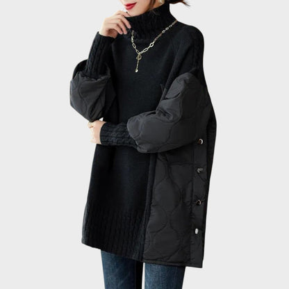 Iulia | Pulover oversize cu guler înalt