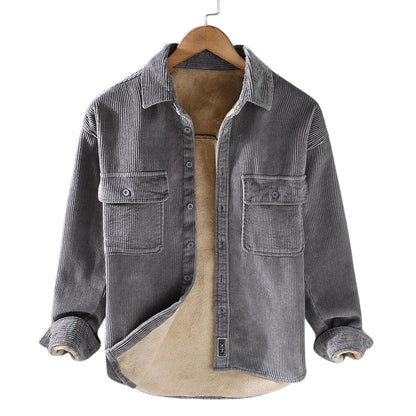Charles – Casual Corduroy Overhemdjas met Lange Mouwen