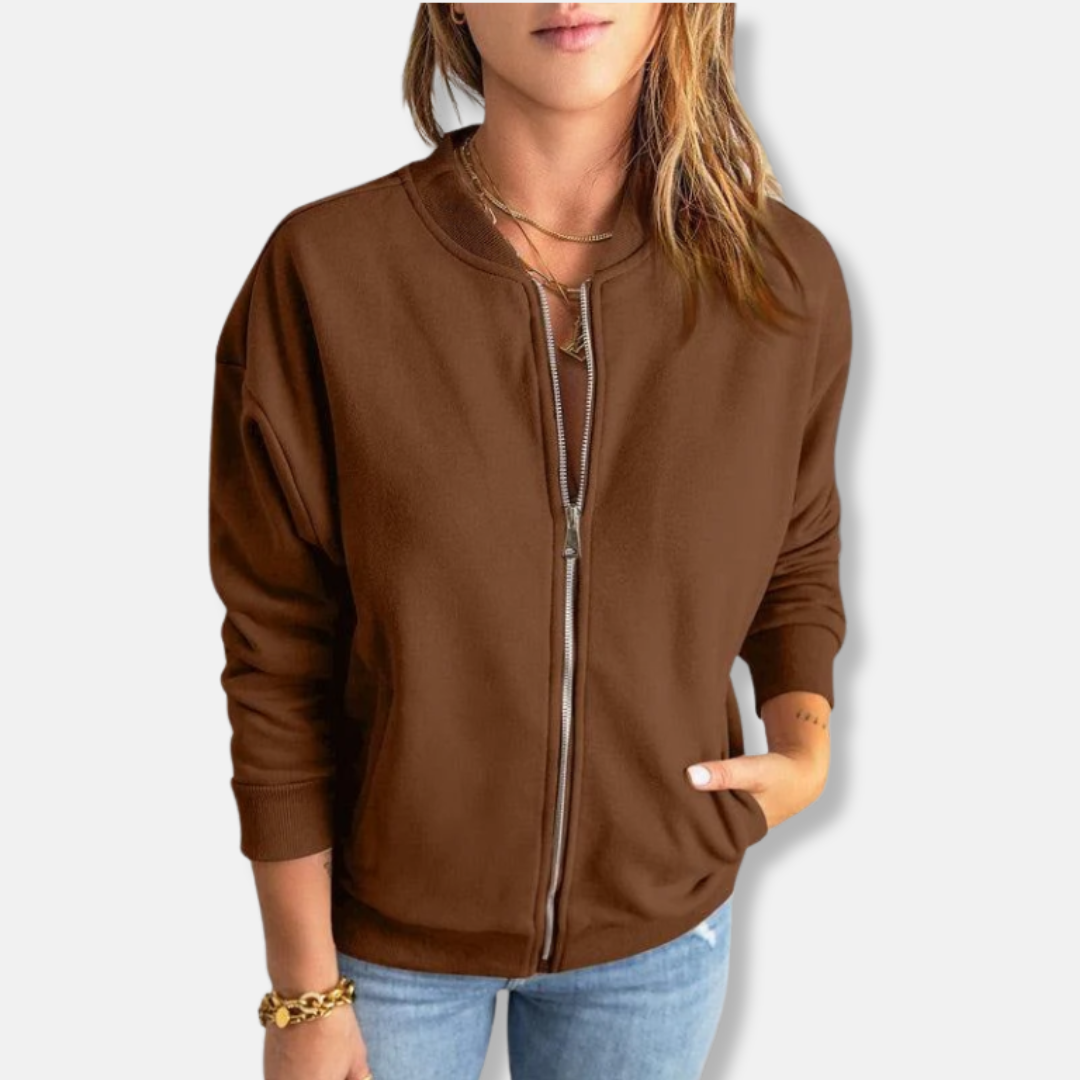 Alessandra – Women’s Lightweight Relaxed Fit Zip Jacket