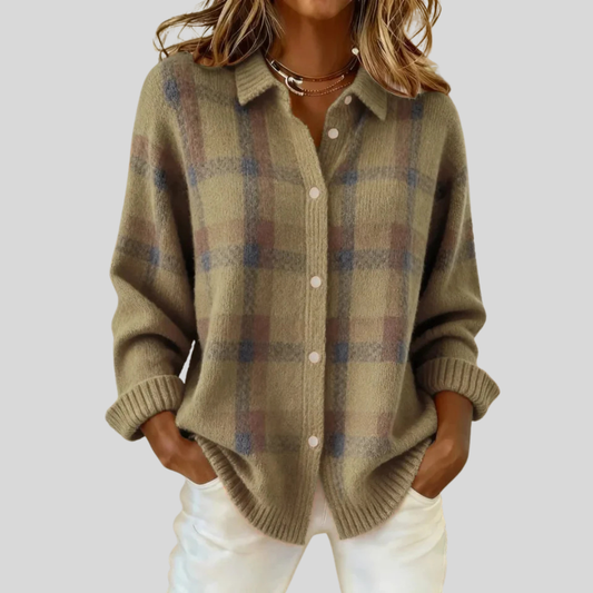 Celinea™ | Retro Cheque Sweater