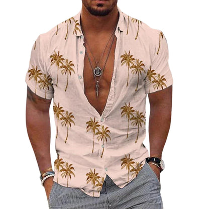 Chemise à manches courtes en tissu léger imprimé