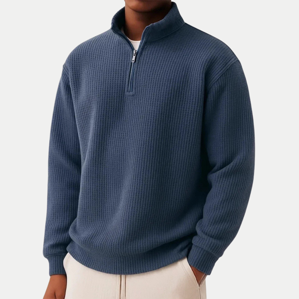 Shachar – Afslappet sweater med lynlås