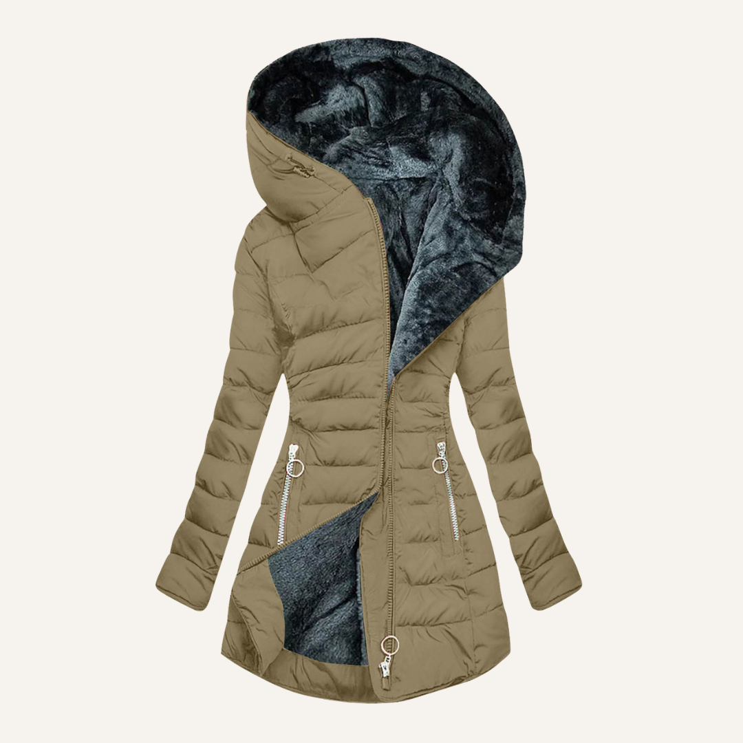 Gina - Manteau d'Hiver Chaud avec Capuche
