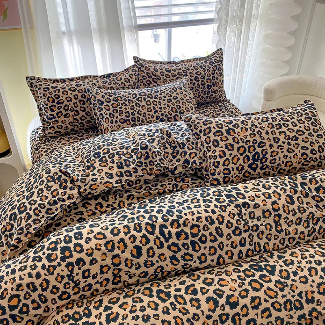 Savannah - Luxe Bedovertrek met Luipaardprint