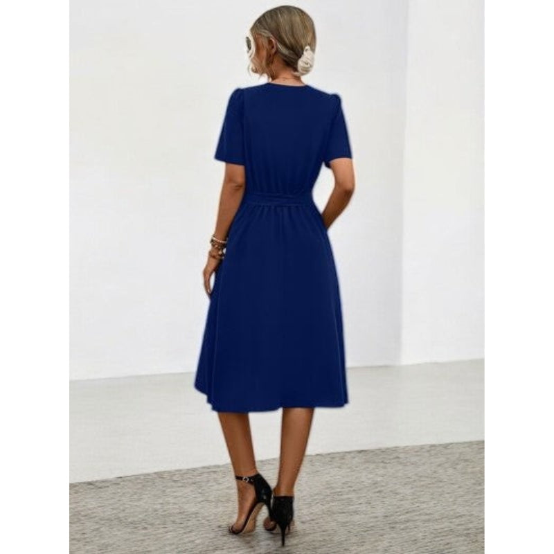 Robe midi Tessa col V tendance