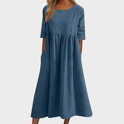 Catarina - Vestido de algodão lisonjeiro