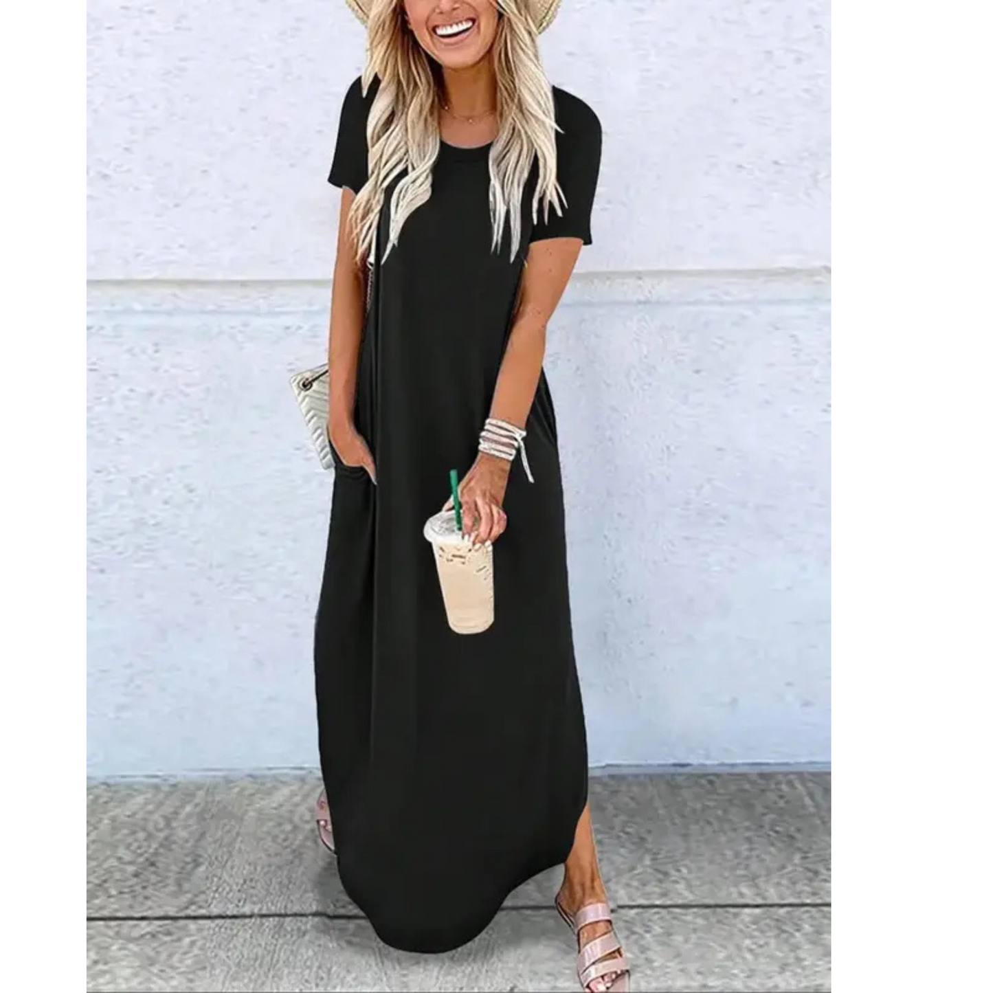 Casual Summer Round Neck Maxi Dress
