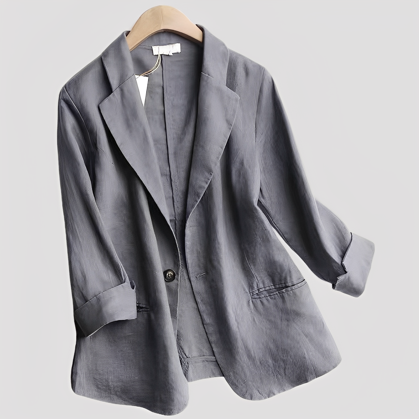 Stilren blazer med trekvartsärmar för kvinnor