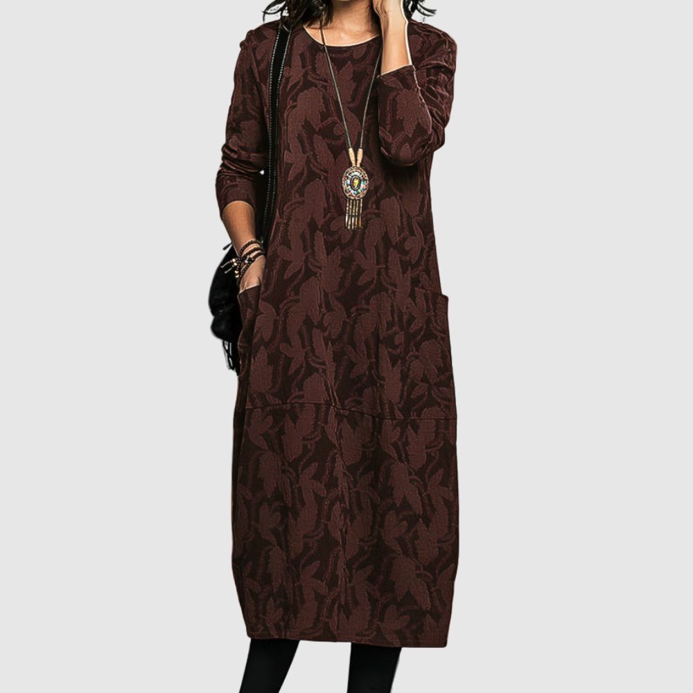 Zoé - Robe midi ample avec poches
