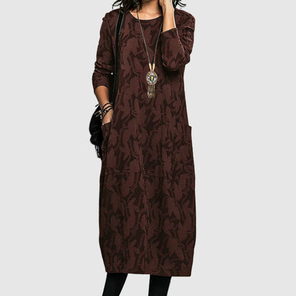 Zoé - Robe midi ample avec poches