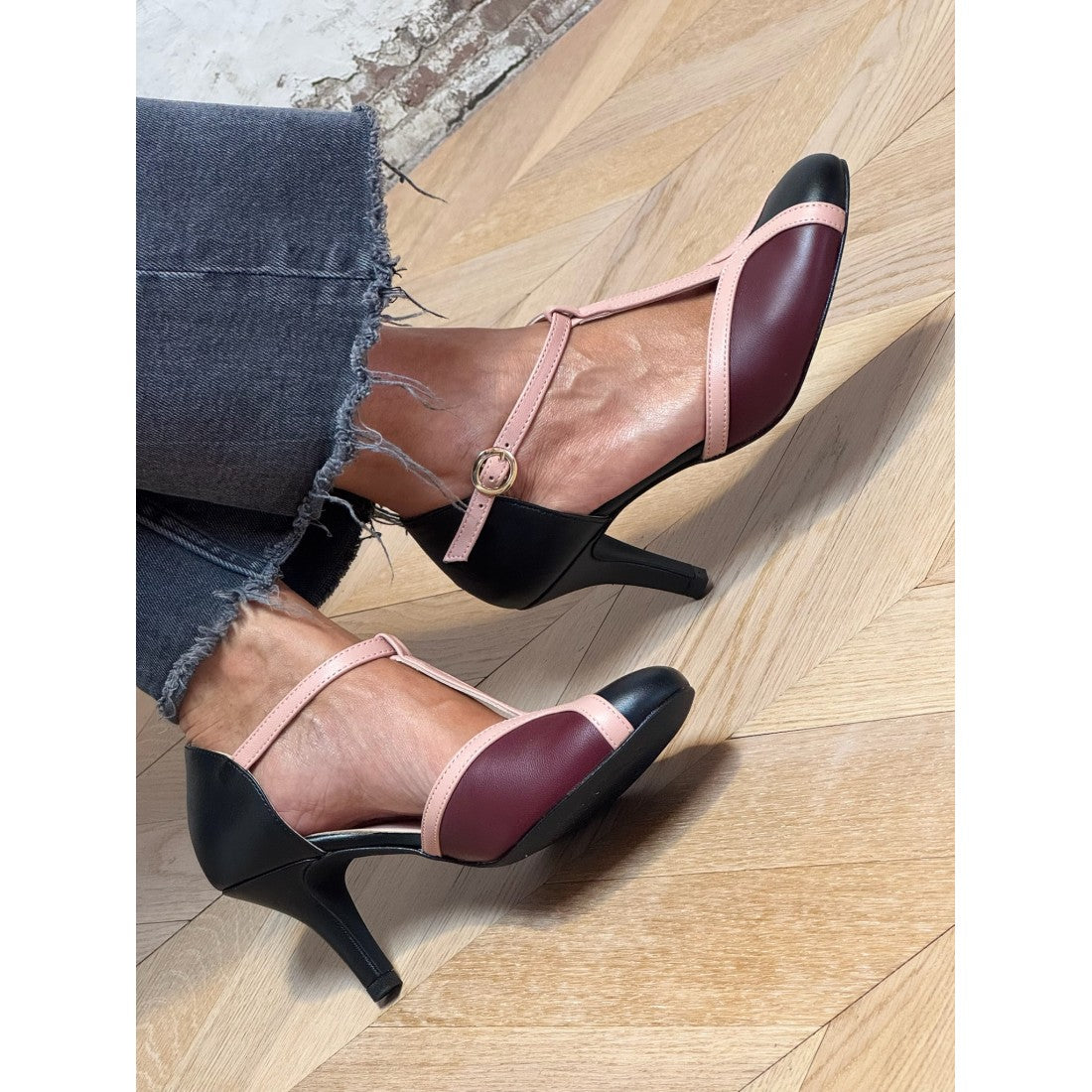 Aria™ | Chic Retro T-bar Heels