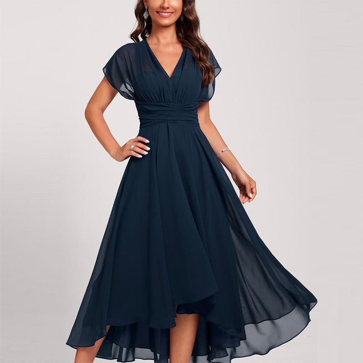 Elegant Midi Klänning i Chiffon för Damer
