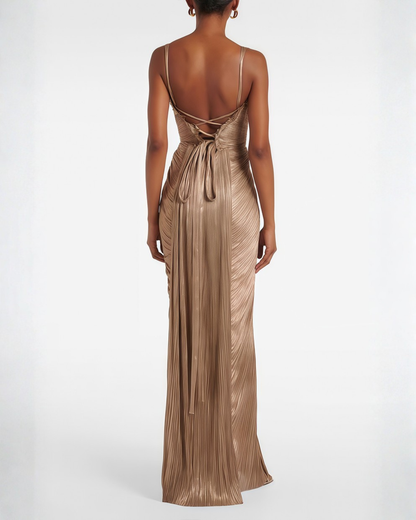 Plissiertes Maxikleid Cléophée