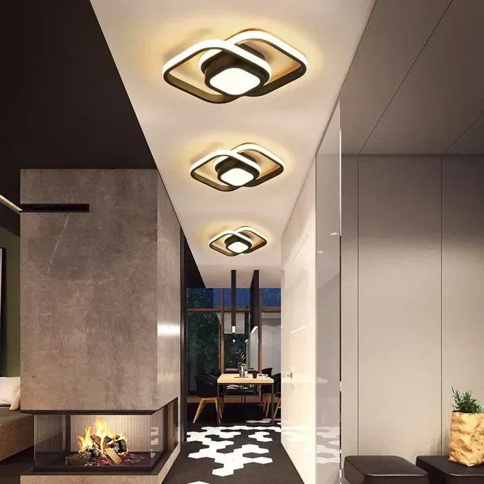 Moderne LED-Plafondlamp met Dubbelring-Design – Twilight Rings