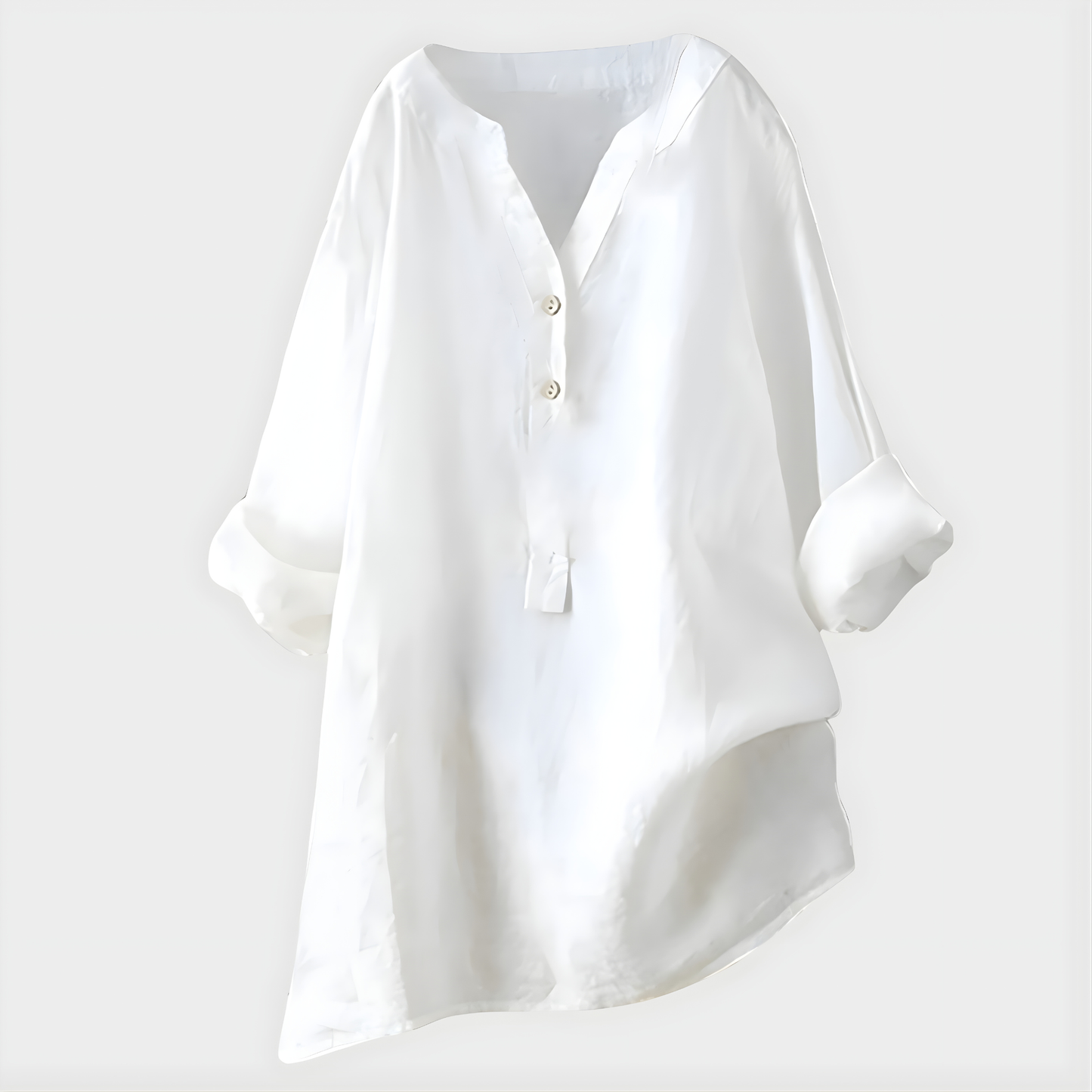 Veronique | Blusa Elegante de Algodón-Lino con Escote en V