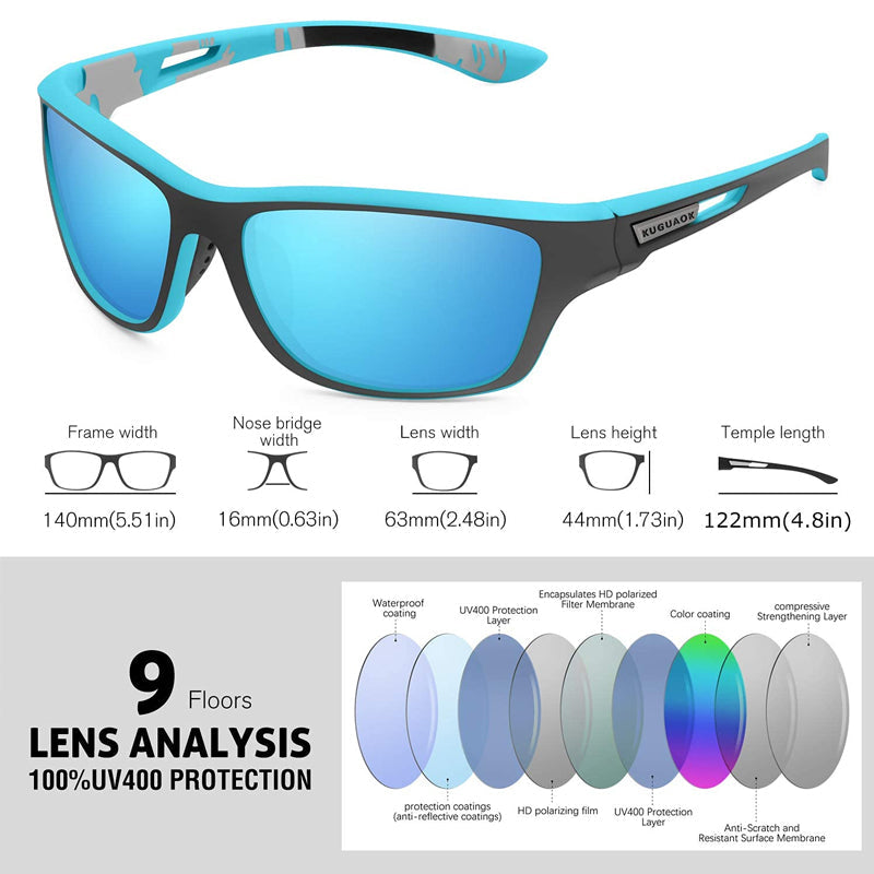 Polarisierte Sportsonnenbrille mit UV400-Schutz