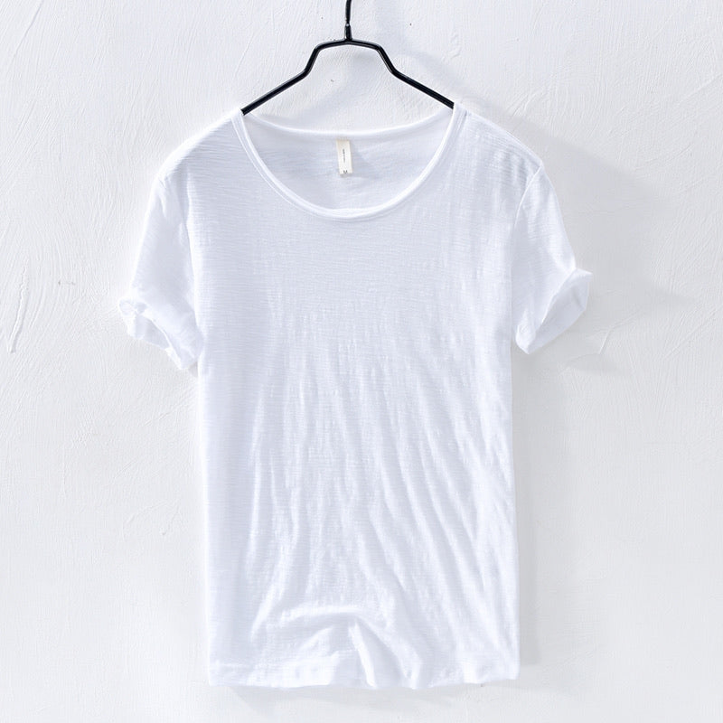 Arnaud – Chemise à manches courtes et col rond à coupe ample